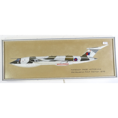 1273 - S Buckland, oil on board, Victor Tanker Mk I aircraft, 1977, and 2 aircraft prints (3)