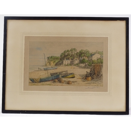 1280 - Henry G Walker, 3 coloured etchings, West Country scenes, plate size 6