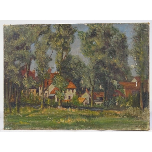 1297 - 2 early 20th century oils on canvas, unsigned, largest 16