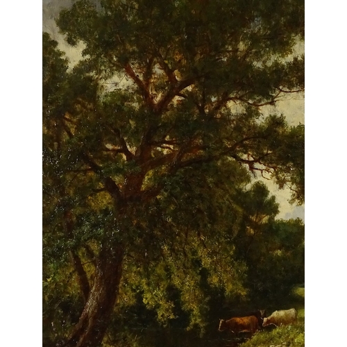 1299 - Attributed to Henry H Parker, oil on canvas, cattle at a stream, unsigned 30