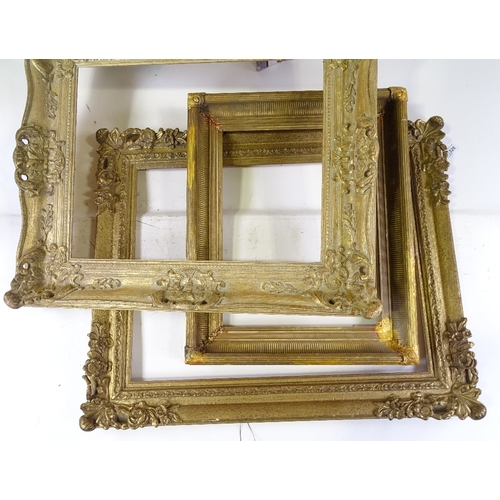 1326 - 5 various gilt-gesso frames