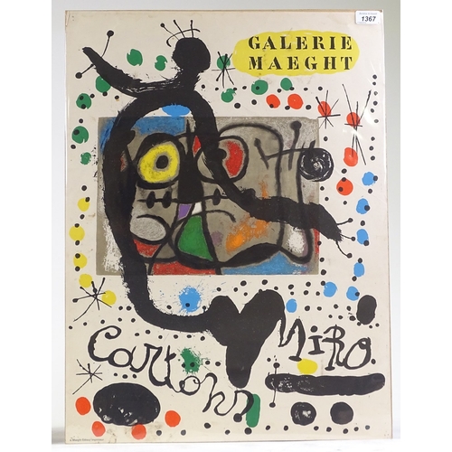 1367 - Joan Miro, original Exhibition poster for Galerie Maeght, 26