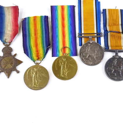 105 - A trio of First War medals awarded to 2992 L G Wray
Essex Regiment, and a pair of First War medals a... 