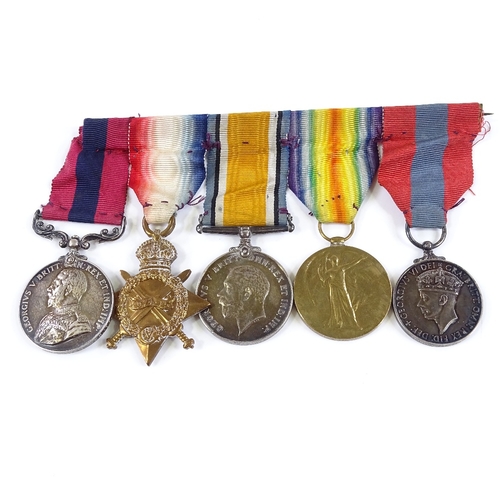 108 - A DCM group of 5 First War Service medals to 275348 Sgt S Spencer 1/6 Essex R-TF, including the Dist... 