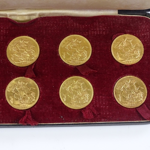 121 - A case of 10 gold sovereigns, 1905 - 1913 plus 1888 (10)