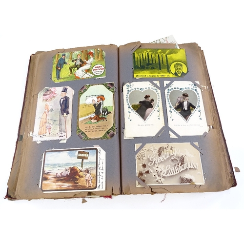 27 - A fascinating original album of early 20th century postcards, mainly circa 1905 - 1915, all written ... 