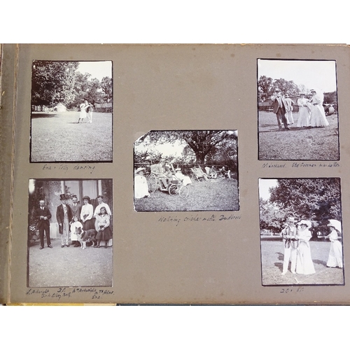 30 - A fascinating album of original photographs circa 1898 - 1919, depicting scenes and family figures a... 