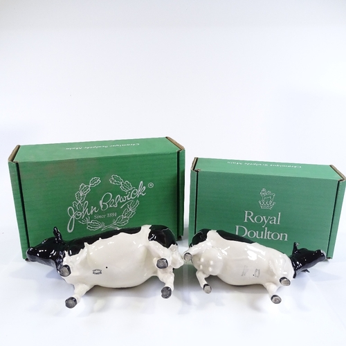 70 - A Beswick Friesian bull and Beswick Friesian cow, boxed (2)