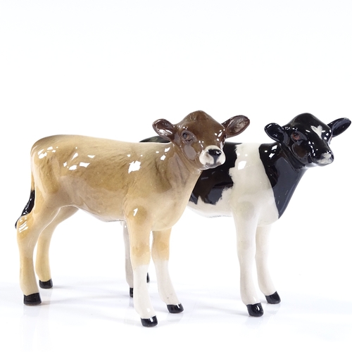 72 - A Beswick Friesian calf, and a Beswick Guernsey calf, boxed (2)