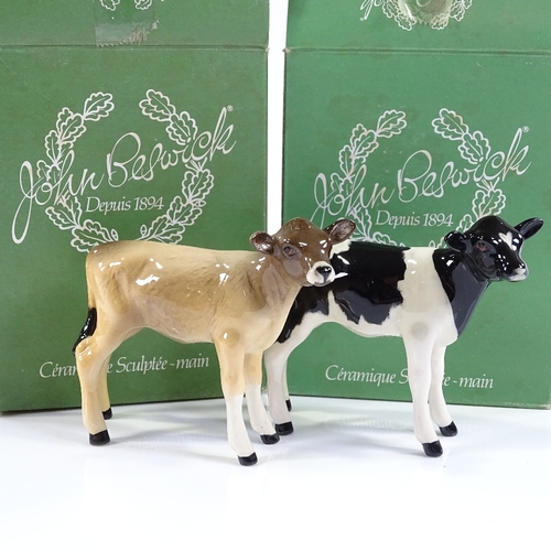 72 - A Beswick Friesian calf, and a Beswick Guernsey calf, boxed (2)