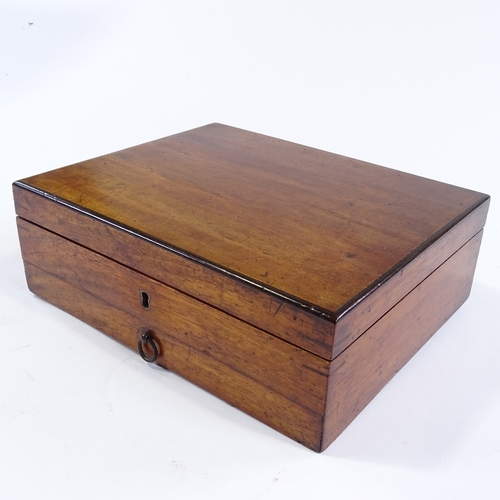 74 - A Victorian mahogany artist's paintbox by J Newman of Soho Square, original embossed leather-lined l... 