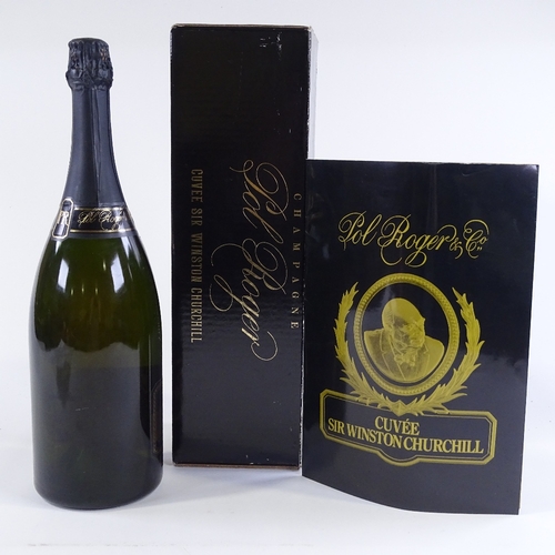 75 - A 1975 magnum bottle of Pol Roger Cuvee Sir Winston Churchill Champagne, boxed