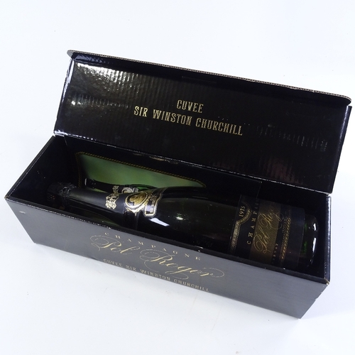 75 - A 1975 magnum bottle of Pol Roger Cuvee Sir Winston Churchill Champagne, boxed