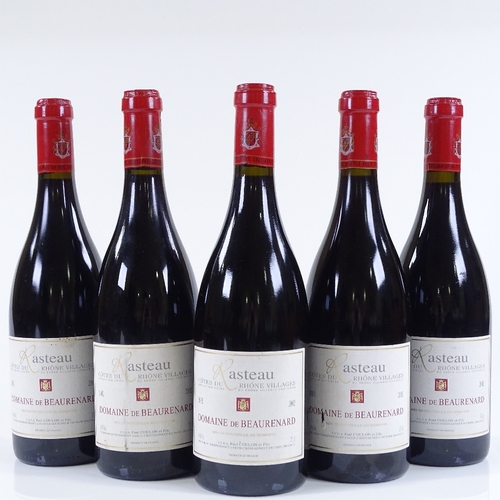 77 - 5 bottles of Cotes Du Rhone Villages Domaine De Beaurenard 2002