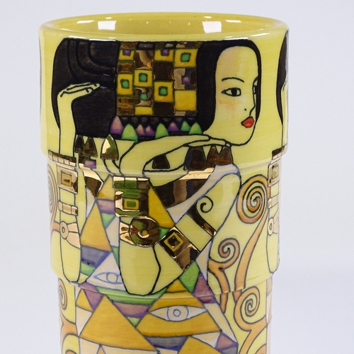 53 - Dennis Chinaworks, Gustav Klimt style vase, designed by Sally Tuffin, 2006, no. 5/40, height 25cm