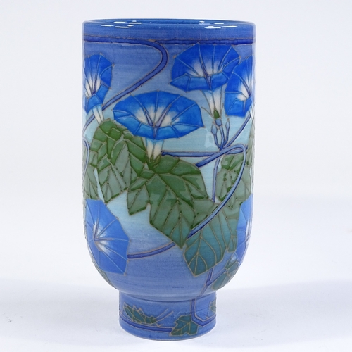 58 - Dennis Chinaworks, trumpet vine footed vase, designed by Sally Tuffin, 2010, no. 2/20, height 22cm