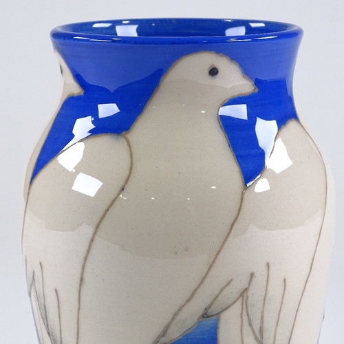 62 - Dennis Chinaworks, dove vase, designed by Sally Tuffin, no. 35, 2001, height 21cm