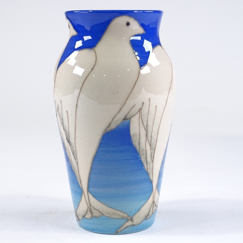 62 - Dennis Chinaworks, dove vase, designed by Sally Tuffin, no. 35, 2001, height 21cm