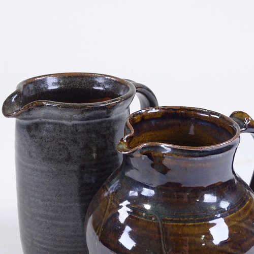 84 - Seth Cardew (born 1934), Wenford Bridge Pottery jug, height 17cm, and a Muchelney Pottery jug, heigh... 