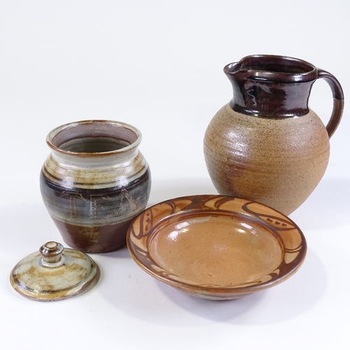 91 - 2 Wenford Bridge Pottery pieces, together with a jug marked SB, height 18cm (3)