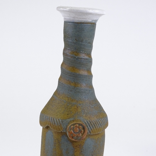 93 - David Melville (born 1949), studio pottery vase with running dry glaze, height 27cm