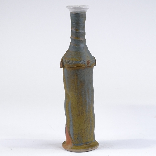 93 - David Melville (born 1949), studio pottery vase with running dry glaze, height 27cm