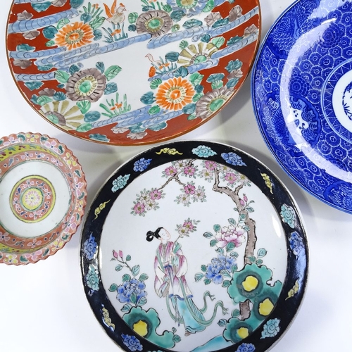 78 - 4 Chinese porcelain plates, largest 30cm diameter