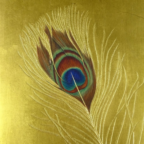 1344 - Sue Viner, 2 gold leaf and egg tempera on oak panels, dragon fruit 2010, 11