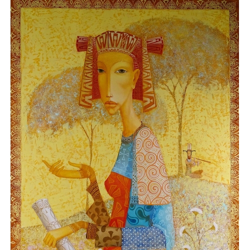 1346 - Irma, acrylic on canvas, mythological figures, 43