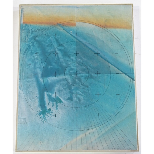 1359 - Peter Kalkhof (1933 - 2014), mixed media on paper, from the air, 1979, title verso, 14