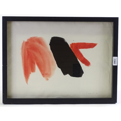 1360 - Bernard Farmer (1919 - 2002), watercolour, abstract composition, 1962, signed 13