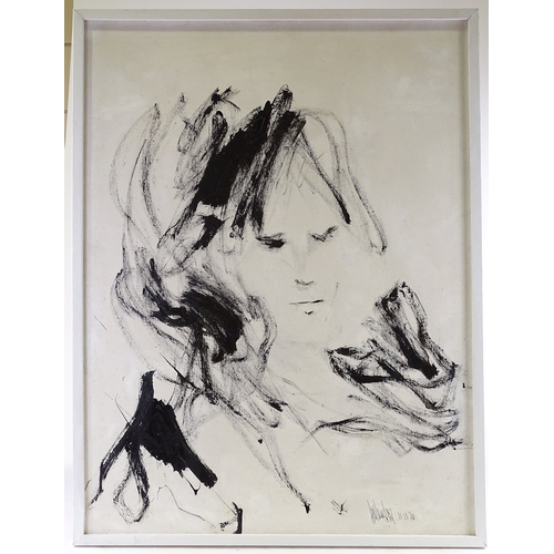 1367 - Gino Hollander (1924 - 2015), oil on canvas, portrait, 1970, signed, with label verso for Fran-Nell ... 