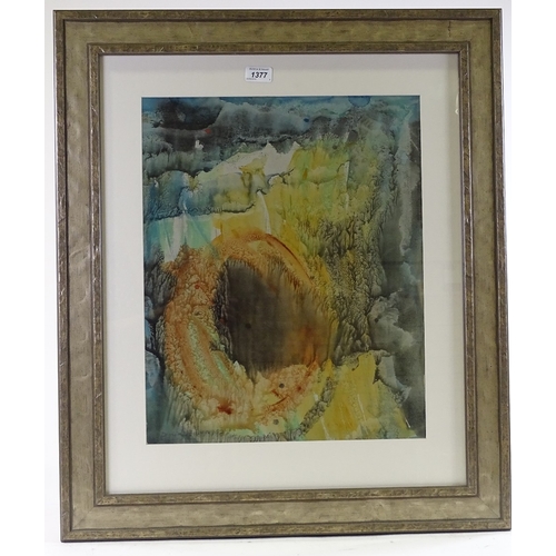 1377 - Denis Bowen (1921 - 2006), watercolour, abstract composition, 1962, 20