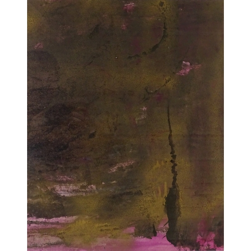 1380 - Denis Bowen (1921 - 2006), watercolour/gold spray on paper, abstract study, 1962, 19