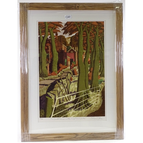 1383 - Simon Palmer, screen print, the small farmer and the large farm worker, signed in pencil, image size... 