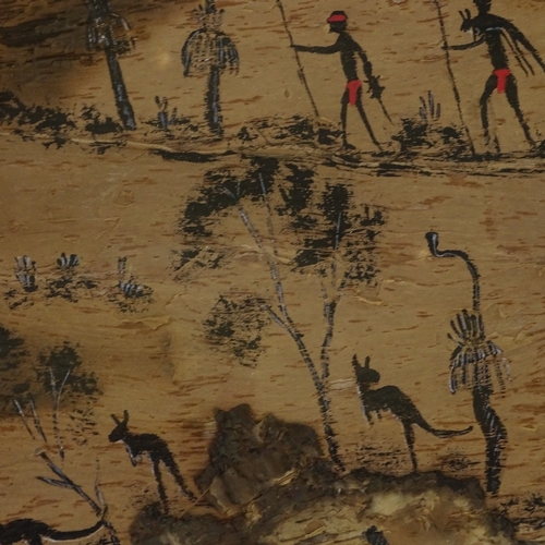 1388 - Ghidty Chidt (Australian), Aboriginal paper bark painting, original label verso, 12.5