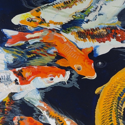 1391 - Clive Fredriksson, oil on canvas, Koi Carp, 27