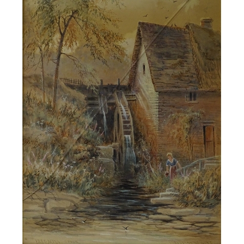 1400 - J Berkeley Hewitt, pair of watercolours, watermills, 16