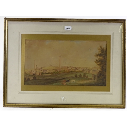 1408 - Henry Earp Snr, watercolour, industrial landscape, 10