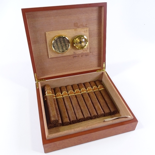 62 - Small humidor, containing 11 San Cristibal De La Habana La Fuerza