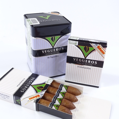 73 - 3 boxes of Vegueros cigars, including 6 Tapados, 6 Manitas (12)