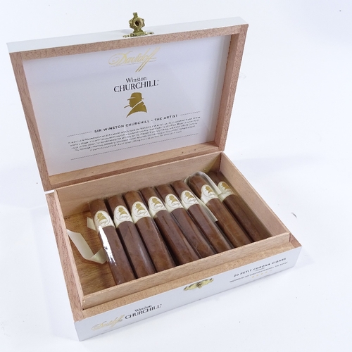 90 - 2 boxes of Davidoff cigars, 8 Winston Churchill Petit Coronas, 8 Demi-Tasse (16)