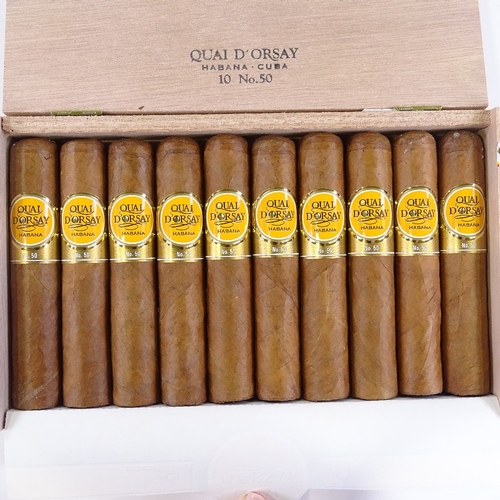 91 - Full box of Quai D'Orsay No. 50 cigars (10)