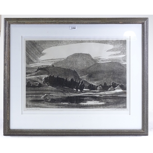 1358 - Walter Spradbery, woodblock print, Mill Moss Farm Patterdale, signed in pencil, image 14