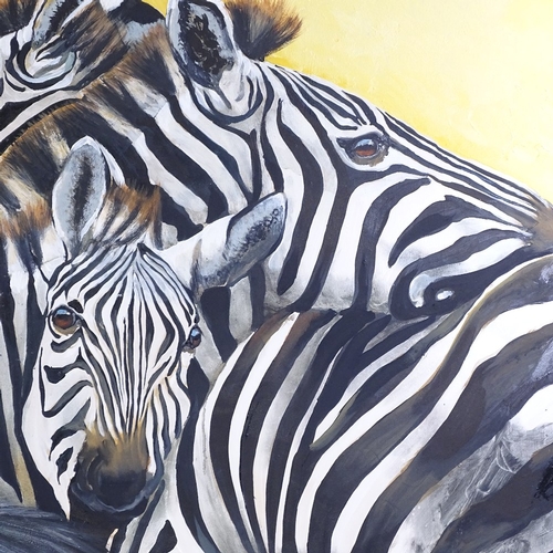 1366 - Clive Fredriksson, oil on canvas, zebra, 32