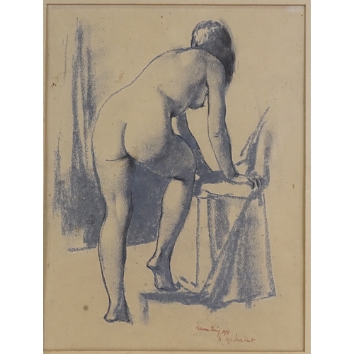 1370 - William Dring, crayon, female nude, signed and dated 1938, 12