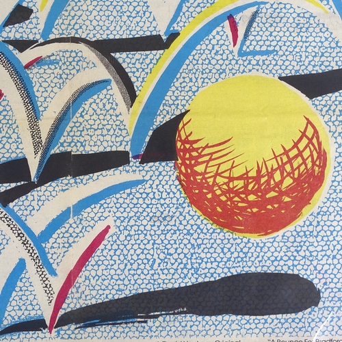 1380 - David Hockney, colour print, a bounce for Bradford, 1987, sheet size 16.5