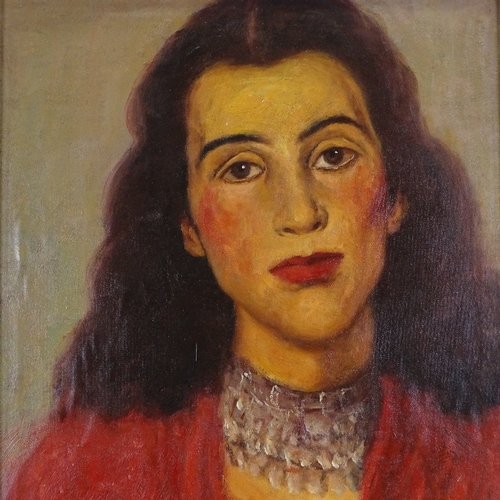 1398 - Peter Gilman (1928 - 1984), oil on canvas, portrait of a young woman, 24