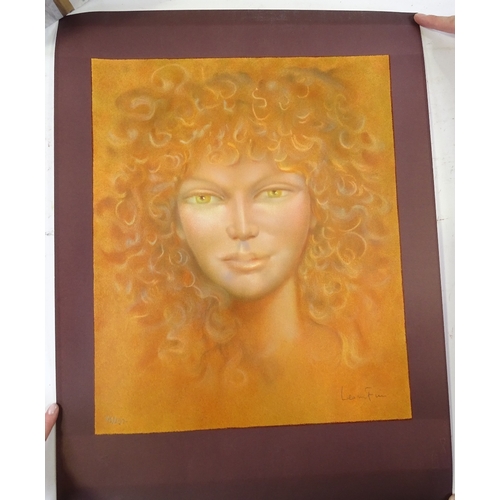 1408 - Leonor Fini, colour print, portrait study, signed in pencil, no. 143/297, sheet size 24