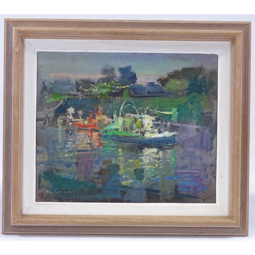 1002 - Fred Cuming, oil on board, Hythe Venetian fete, signed, 10